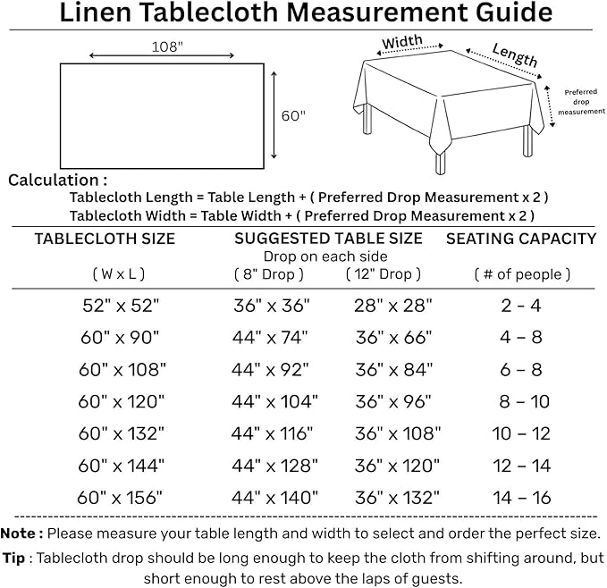 Solino Home Linen Tablecloth 60 x 108 Inch - 100% Pure Linen Avocado and Natural Tablecloth for Rectangle Tables - Contempo, Machine Washable Table Cloth for Winter