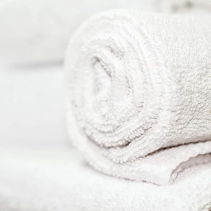 Classic Turkish Towels CTT - Premium Washcloths 12 Pack Set, 100% Turkish Cotton, Highly Absorbent & Quick Dry, Face Towels Wash Cloths for Hotel, Spa & Gym | 12"x12" (White)