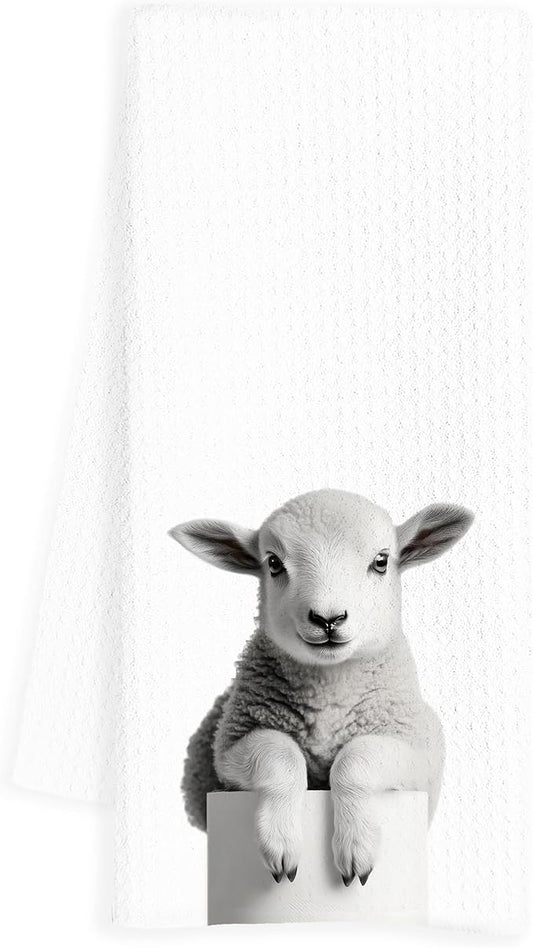 Sheep Hand Towels, 16x24 Inch, Microfiber, Sheep Color