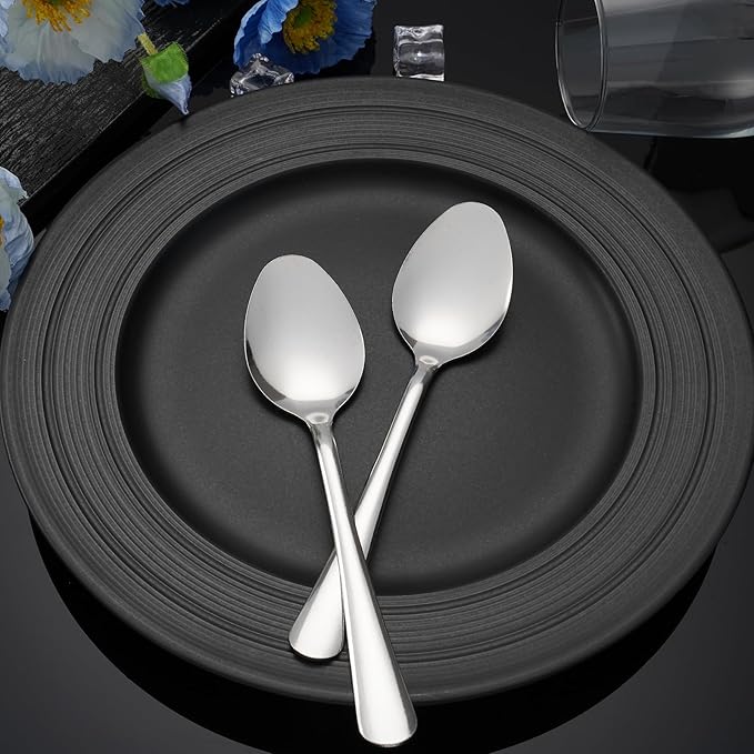 36 PCS Dinner Spoons Set - Windsor Stainless Steel Dinner Spoon 7.1 Inch with Dishwasher Safe Dessert Spoons,Metal Dessert Spoon, Silverware for Home,Kitchen or Restaurant