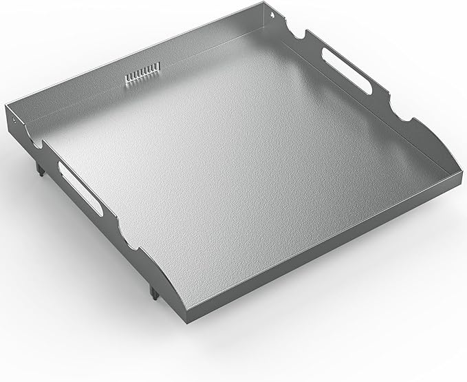 Flat Top Griddle for Blackstone 17 Inch Griddle Powder Coated Steel Coated Steel Gill Pan Replacement Parts with Rear Grease System for Blackstone 1819 1832 1814 1650 1945