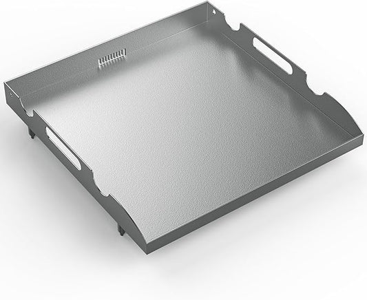 Flat Top Griddle for Blackstone 17 Inch Griddle Powder Coated Steel Coated Steel Gill Pan Replacement Parts with Rear Grease System for Blackstone 1819 1832 1814 1650 1945