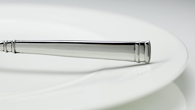 Fortessa Bistro 18/10 Stainless Steel Flatware Solid Handle Butter Knife, Set of 12, Silver