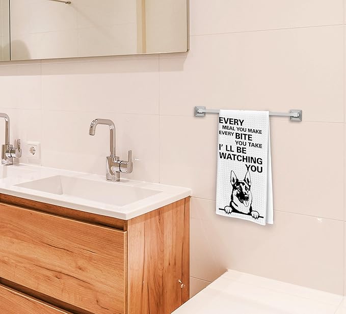 Every Meal You Make Every Bite You Take Dish Towels, Funny Hand Towels, Decorative Kitchen Towels, German Shepherd Decor, Dog Lover Gifts, German Shepherd Dog Hand Towels for Bathroom