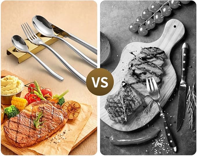 Cutlery Rests Stand for Chopsticks Spoon Knife Teaspoons Salad Fork Stainless Steel Flatware Tableware Rest Holder 6 PCS Dinner Table Settings (Silver, 14.5X4.5X1.5CM)