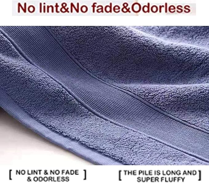 Lchkrep Bathroom Hand Towels (14x30 inch), Home Soft Cotton Super Soft Highly Absorbent Hand Towels for Bath, Hand, Face, Gym and Spa (Navy Blue,2 Pack)