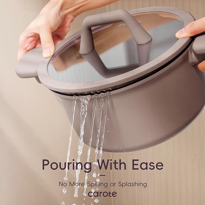 CAROTE 19PCS Pots and Pans Set, Nonstick Cookware Set, Kitchen Cooking Set Induction Non-toxic Granite Set