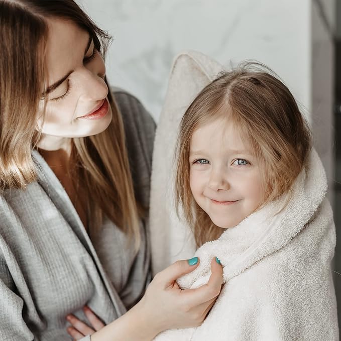 COZYART White Bath Towel Sets, Premium Turkish Cotton Large Towel Set for Bathroom, 650 GSM Luxury Bathroom Sets Pcs with 2 Bath Towels, 2 Hand Towels, 2 Washcloths, Ultra Soft and Water Absorbent