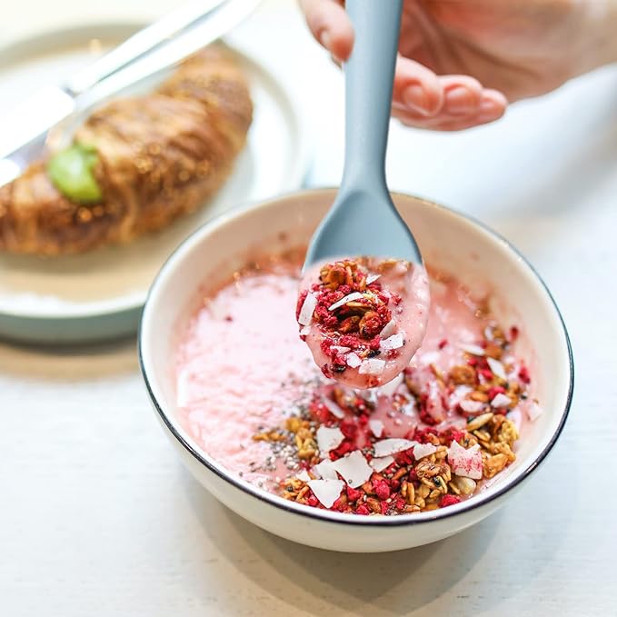 Kids Spoons and Forks Toddler Utensils Plastics Reusable Silverware Baby Cutlery Set Feeding Dinnerware Utensils BPA Free Microwave Dishwasher and Freezer Safe