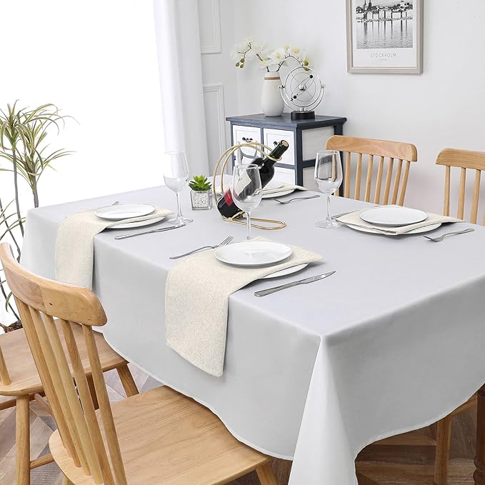 H.VERSAILTEX Linen Textured Cloth Napkins Set of 12 (18" X 18") Linen Textured Dinner Napkins Waterproof Extra Soft Thick Durable Reusable Napkins with Hemmed Edges, Heather Ivory