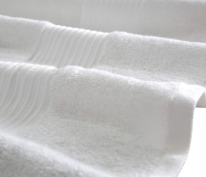 Luxury Oversized Bath Towels | Hotel Quality | Soft & Highly Absorbent |Quick Dry | 650 GSM Bath Sheets| Combed Cotton | Thick & FluffyBathroom Towels | White - 4 Pack