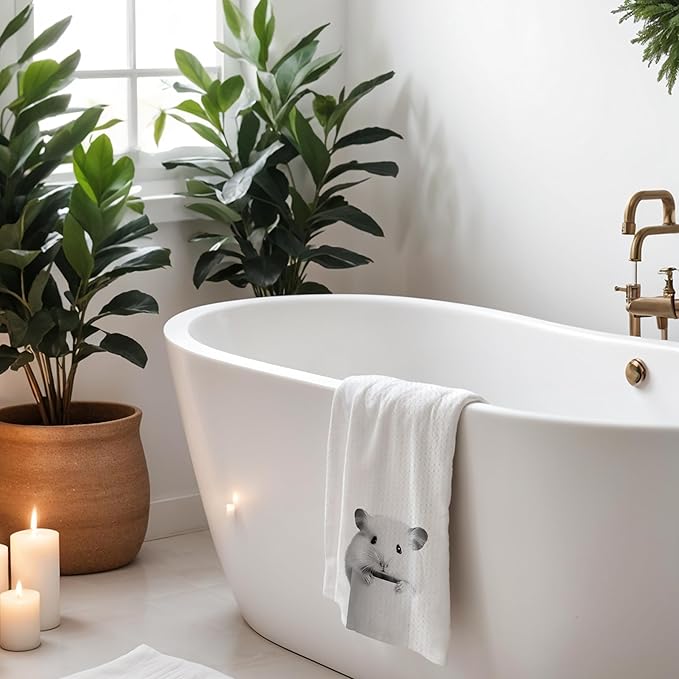 Hamster Hand Towels for Bathroom, Hamsters Bathroom Hand Towels, Funny Hand Towels, Hamster Bathroom Decor, Hamster Gifts for Women, 16x24 Inch