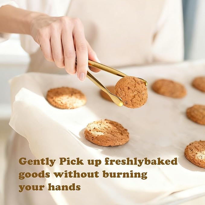 Pleafind 16 PCS Mini Serving Tongs - 4.3 inch, Food-Grade 18/8 Stainless Steel Mini Tongs, Mirror-polished Charcuterie Accessories for Coffee shops, tea party, bars, Sugar and Ice Bucket