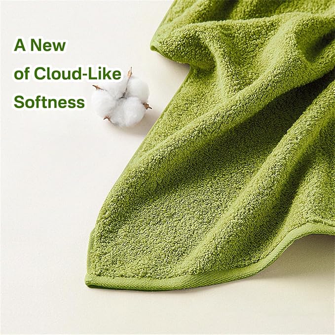 Vie Triomphe Facial Towels Washcloth (4 Pieces Plain and Elegant Face Towel Pro) Luxury Hand Towels for Bathroom,100% Cotton Quick Dry Absorbent Soft Hand Towel Set 13.38 * 31.49 Inch Wash Clothes