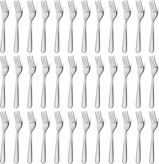 36 Pieces Forks Set (7.1 Inch), Unokit Stainless Steel Forks Silverware Set of 36, Forks Silverware, Fork Bulk, Dinner Forks for Home, Kitchen or Restaurant - Mirror Polished, Dishwasher Safe