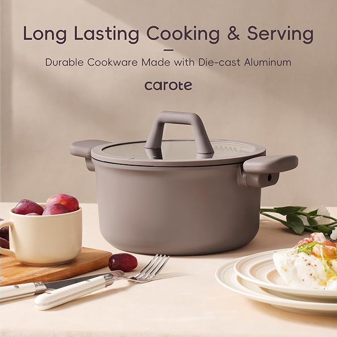 CAROTE 19PCS Pots and Pans Set, Nonstick Cookware Set, Kitchen Cooking Set Induction Non-toxic Granite Set