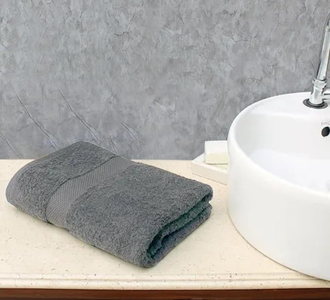 Delara 100% Organic Cotton Towels 650 GSM Plush Feather Touch Quick Dry Hand Towel, Pack of 6 GOTS Certified, Oeko-Tex Green Certified, Organic Cotton Hand Towel, 20"X30"