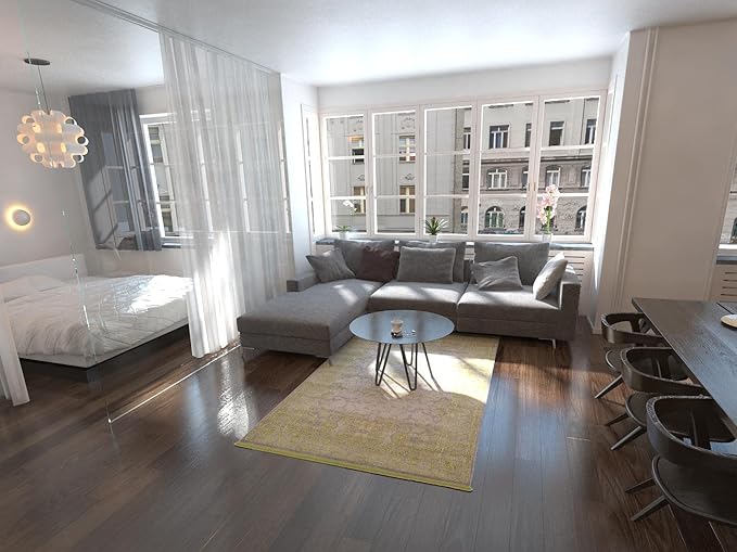 Unique Loom Traditional Classic Intricate Design with Distressed Vintage Detail, Area Rug, 5' 0 x 8' 0 Rectangular, Light Green/Gray