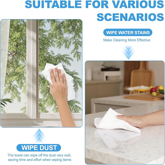 36 Pack 100% Cotton Wash Cloth, 12x12 Inch Highly Absorbent and Soft Feel Fingertip Towels, Machine Washable Washcloths for Bathroom, Gym, Hotel, Spa and Kitchen, White