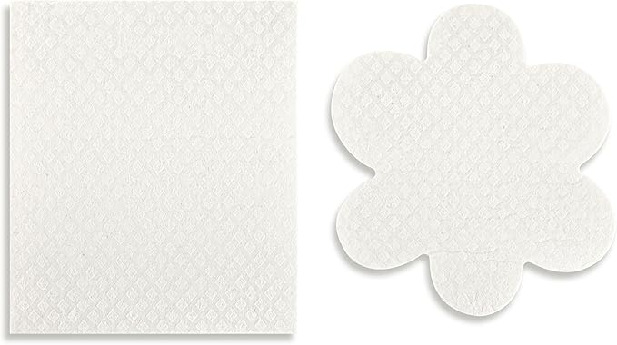 DEMDACO Reusable Biodegradable Kitchen Cleaning Dish Cloth from Design Serving Collection 6 x 7 Inch Cotton Blend Flower and Hearts Assorted Set of 2