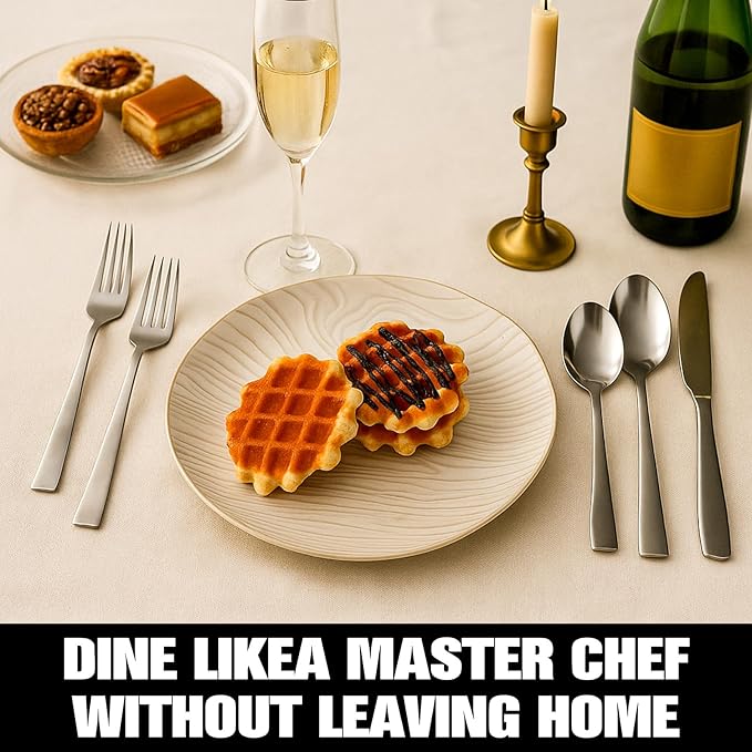 LemonRoad 60 Pcs 18/0 Stainless Steel Flatware Set for 12 Cutlery Set with Modern Round Handle Mirror Polished Silverware for Home Wedding Restaurant Dishwasher Safe