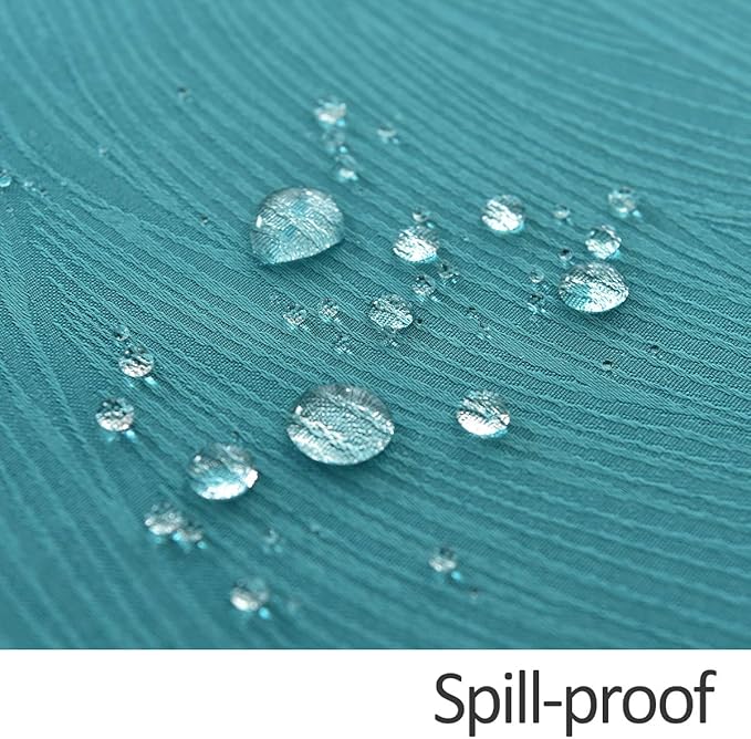 maxmill Jacquard Table Cloth Swirl Design Water Proof Wrinkle Free Water Proof Heavy Weight Soft Tablecloth Decorative Fabric Table Cover for Outdoor and Indoor Use Rectangular 60 x 104 Inch Teal