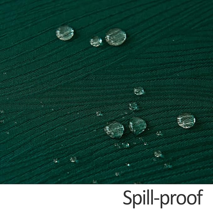 maxmill Christmas Hunter Green Tablecloth, Spill-Proof and Water Resistance Heavy Weight Soft Table Cloth for Christmas, Holiday and Family Gatherings, Dinner Rectangle 60 x 84 Inch, Hunter Green