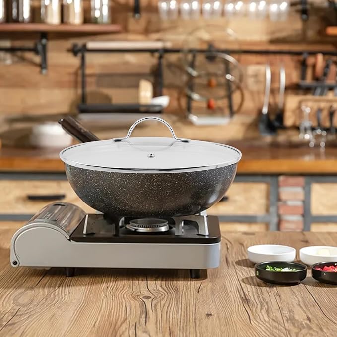 Woogim 11 Inch Tempered Glass Lids with Stainless Steel Handle,Steam Vent Design,Dishwasher Safe and Oven Up to 480℉,Well-sealed Pot Cover Fits Frying Pans,Casseroles & Skillets