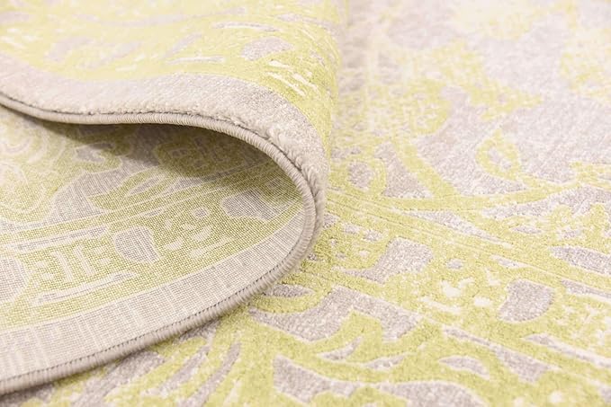 Unique Loom Traditional Classic Intricate Design Distressed Vintage Detail, Area Rug, 10' 0" x 13' 0", Light Green/Gray