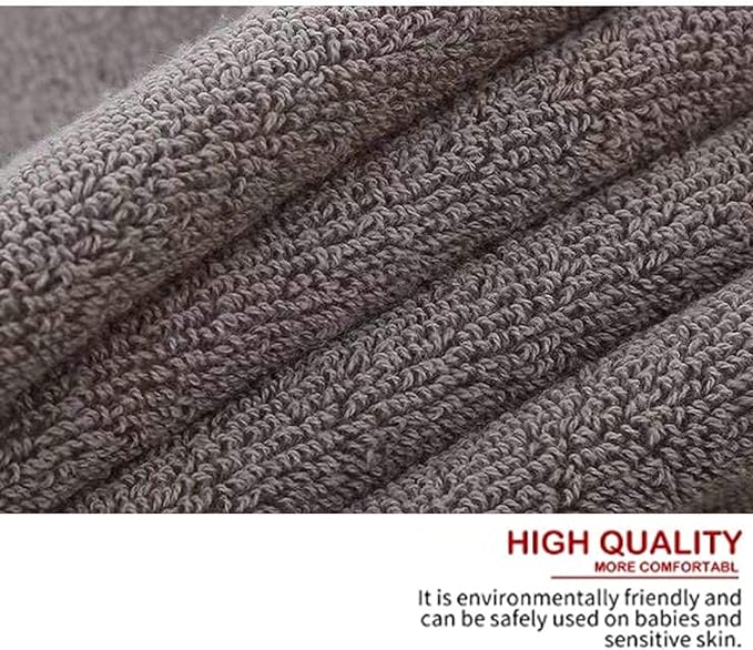 Lchkrep Bathroom Hand Towels (14x30 inch), Home Soft 100% Cotton Super Soft Highly Absorbent Hand Towels for Bath, Hand, Face, Gym and Spa (Gray-2 Pack)