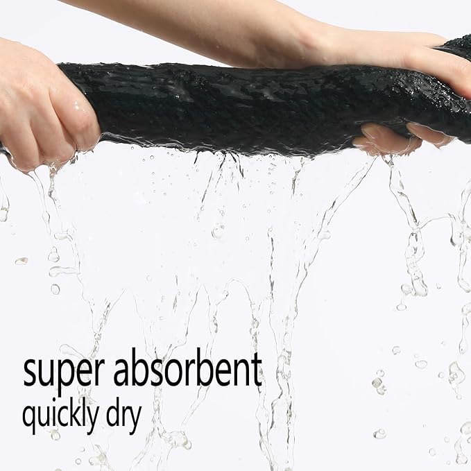 YTYC Towels,29x59 Inches Extra Large Bath Towels for Bathroom Super Soft Quick Dry Light Weight Waffle Microfiber Shower Towels 80% Polyester 20% Nylon (Dark Green,4 Piece)