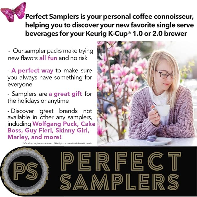 Crazy Cups Perfect Samplers Coffee Pods Variety Pack, Bold and Dark Roast Coffee, Single Serve Cups for Keurig K-Cup Machines - Robust Assortment, 20 Count