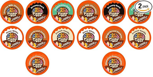 Crazy Cups Premium Hot Chocolate Single Serve Cups for Keurig K Cup Brewers, Variety Pack Sampler, 30 count (Pack of 2)