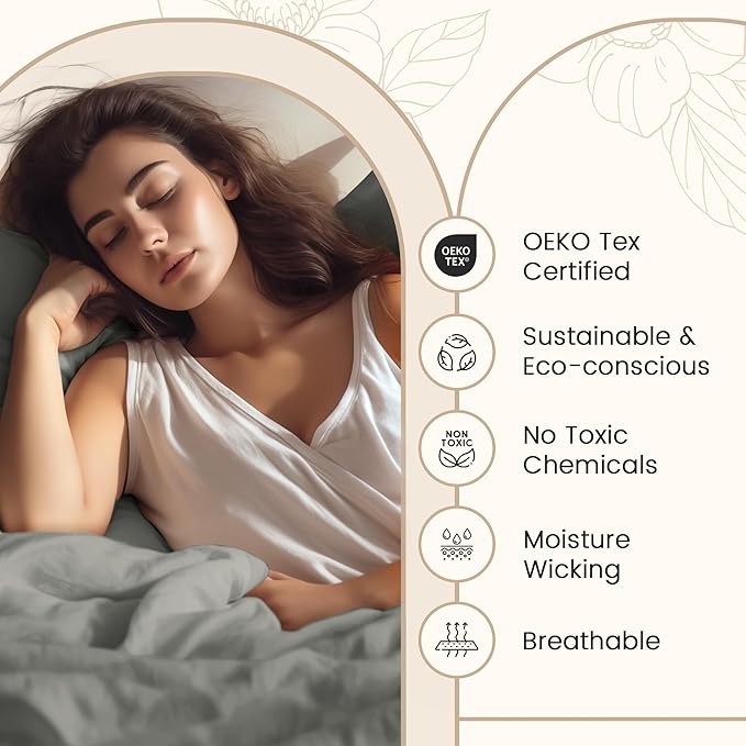 Egyptian Cotton Sheets Queen Size Bed Set Deep Pockets, 800 TC Cotton Queen Sheet Set, Soft Breathable Sateen Weave Elasticated Sheet & Pillowcase Sets, No Pill & Shrink, Machine washable- Silver