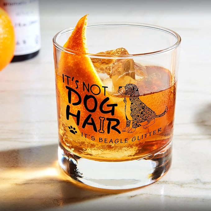 Beagle Gifts Whiskey Glasses 10 oz, Beagle Dad Mom Gifts, Funny Dog Old Fashioned Rocks Glasses Cup for Women Men Drinking Scotch Bourbon Liquor