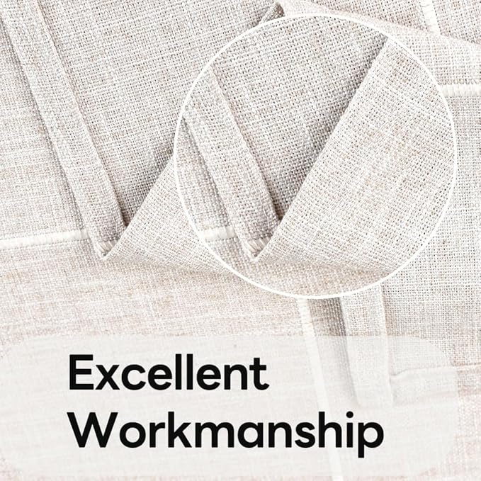 Heavy Duty Cotton Table Cloth for Rectangle Table Rectangular Farmhouse Vintage Tablecloth Washable Rustic Table Cover (Linen, 52''x98'')