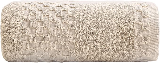 XIQ Bath Sheets 600GSM Combed Cotton Super Soft Luxury Bath Towels Extra Large Shower Towels for Bathroom (Beige,1PCS)