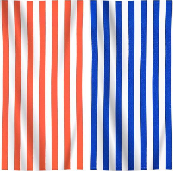 2 Packs Extra Large Bath Towels Striped Beach Towel Bathroom Sheets Soft Fluffy Cruise Essentials 2025 Swim Accessories Pool Stuff Must Have Spa Gadgets Poolside Items Vacation Hawaii Necessities