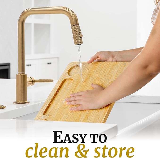 Zulay Charcuterie Board Set Large - Great White Elephant Gift, Housewarming Gift for New Home, Bamboo Cheese Board - Charcuterie with Accessories, Wine and Cheese