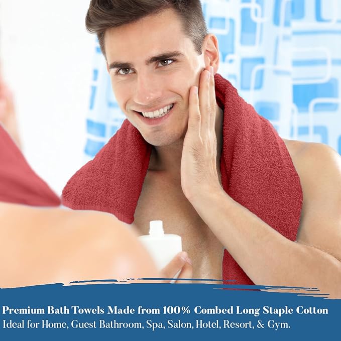 DAN RIVER Christmas Bath Towels Set of 4, 27 x 54 Inches for Your Loved Ones or a Festive Treat for Yourself. 100% Cotton, Larger & Lighter Weight, Ideal Black & Green Bath Towels.