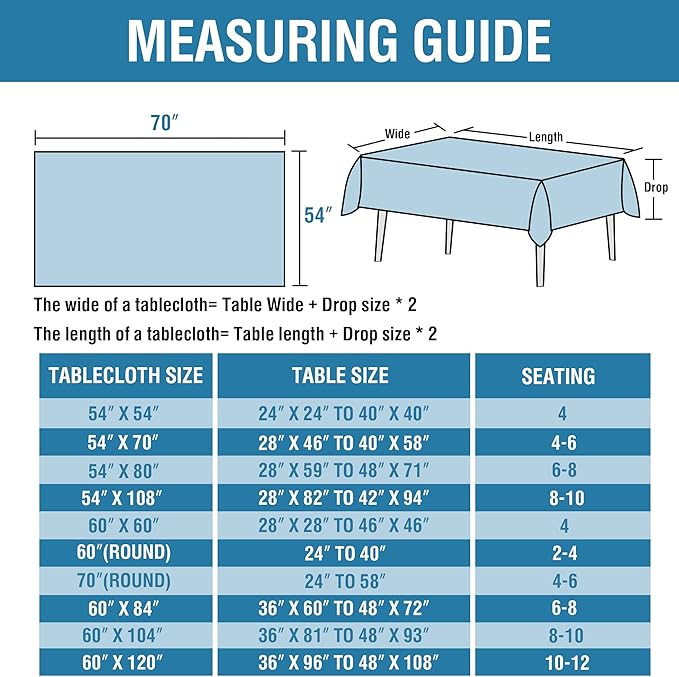 H.VERSAILTEX Linen Textured Table Cloths 54 x 70 Inch Premium Solid Tablecloth Spill-Proof Waterproof Table Cover for Dining Buffet Feature Extra Soft and Thick Fabric Wrinkle Free, Ink Blue