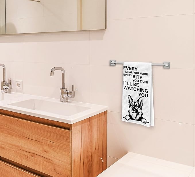 Funny Kitchen Towels, Every Meal You Make Every Bite You Take Dish Towels for Kitchen, German Shepherd Decorative Kitchen Towels, Dog Gifts for Women, German Shepherd Hand Towels for Bathroom