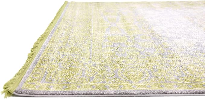 Unique Loom Traditional Classic Intricate Design with Distressed Vintage Detail, Area Rug, 5' 0 x 8' 0 Rectangular, Light Green/Gray