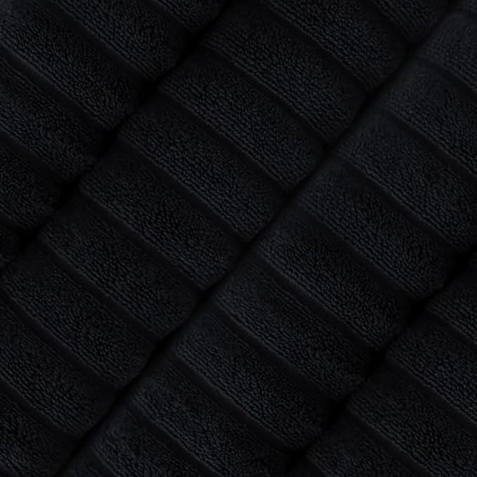 Classic Turkish Towels CTT Premium 4 Pack Bath Towels Set, Made with 100% Turkish Cotton, Spa & Hotel, Quick Drying Towels, Absorbent & Comfy | 27"x54" (Black)