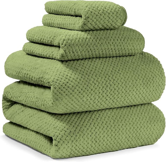 Soft Coral Fleece Bath Towel for Sensitive Skin - Extra Size for Full Coverage, Quick-Dry and Durable