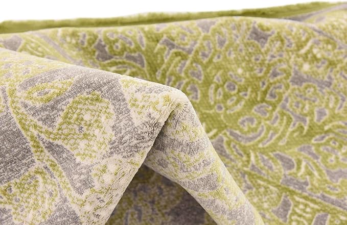 Unique Loom Traditional Classic Intricate Design Distressed Vintage Detail, Area Rug, 10' 0" x 13' 0", Light Green/Gray