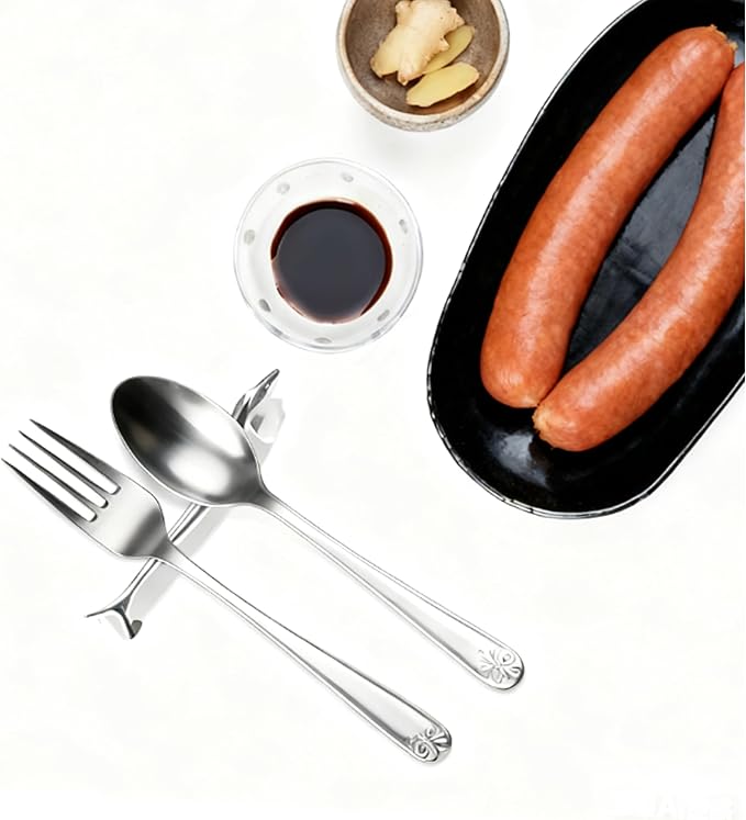 4-Piece Dog Design Chopstick Rest and Holder Set - These charming zinc alloy chopstick rests feature a cute dog pillow shape, offering a secure place for your chopsticks.