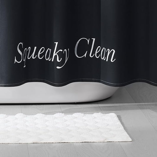 Kate Spade New York Dotted Woven Bath Rug, 17 in x 24 in, Absorbent Bath Mat, Slip Resistant, Made from 100% Cotton, Machine Washable, Marshmallow White