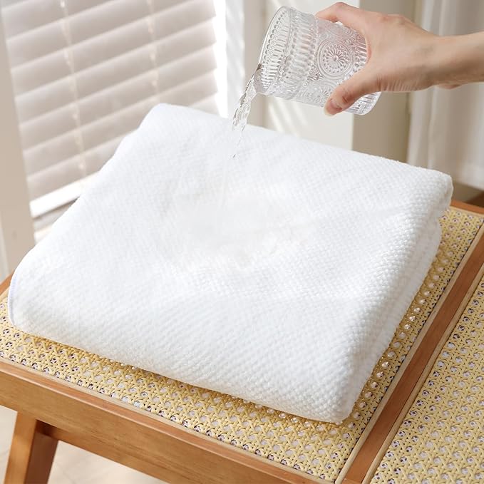 40x80 Inches Bath Sheets Towels for Adults Oversized Bath Towels Extra Large Luxury Super Soft Absorbent Quick Dry Microfiber (White, 2PCS)