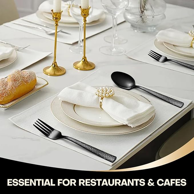 49Pcs Silverware Set with Organizer, Silver Stainless Steel Flatware Set for 8 Cutlery Utensil Sets with Steak Knives, Spoons and Forks Set, Dishwasher Safe